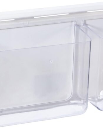 Magnetic Organizer, Clear 3.3'10'6.1' 4 Compartment Plastic Adhesive Organizer Box Basket Storage Tray for Refrigerator, Fridge, Office, Classroom