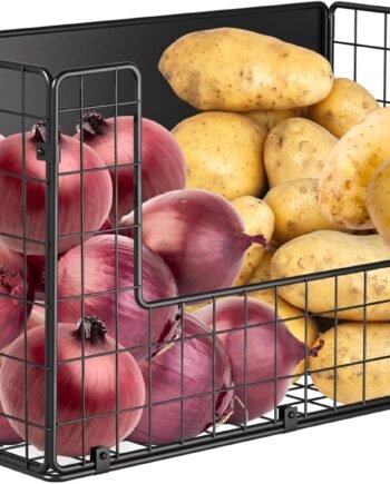 Magnetic Shelf for Fridge, Fruit Potato & Onion Storage Bins, Pantry Organizers & Storage, Large Container Magnetic Basket for Refrigerator, Kitchen Counter, Cabinet, Magnetic Fridge Organizer